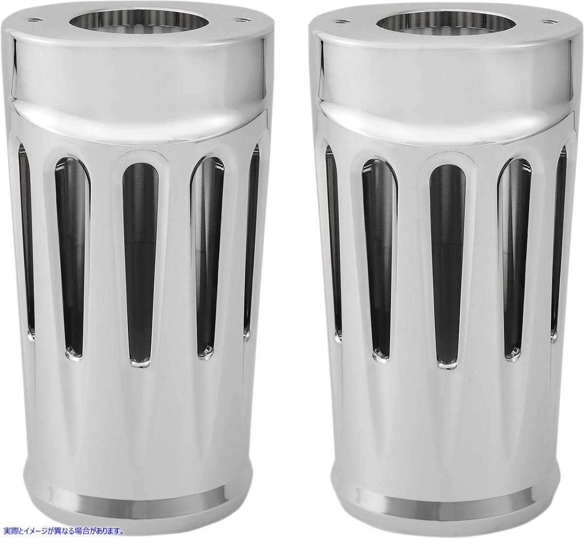 取寄せ フォークブーツカバー - クローム - ディープカット - FL アレンネス Fork Boot Covers - Chrome - Deep Cut - FL 20-032 04110086