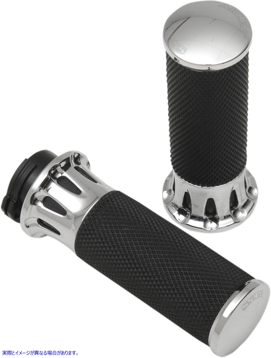 取寄せ Fusion ディープカットグリップ - ケーブル - クローム アレンネス Fusion Deep Cut Grips - Cable - Chrome 07-316 06301033