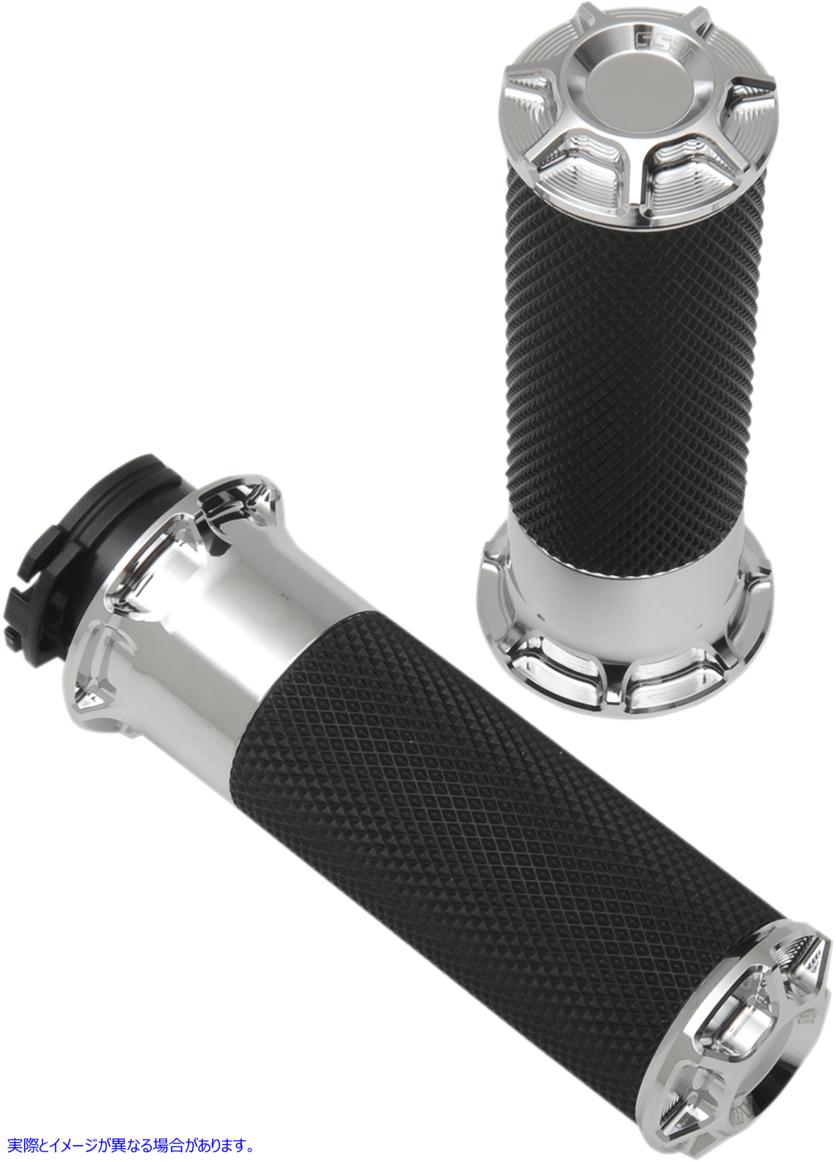 取寄せ ベベルグリップ - ケーブル - クローム アレンネス Beveled Grips - Cable - Chrome 07-330 06301162