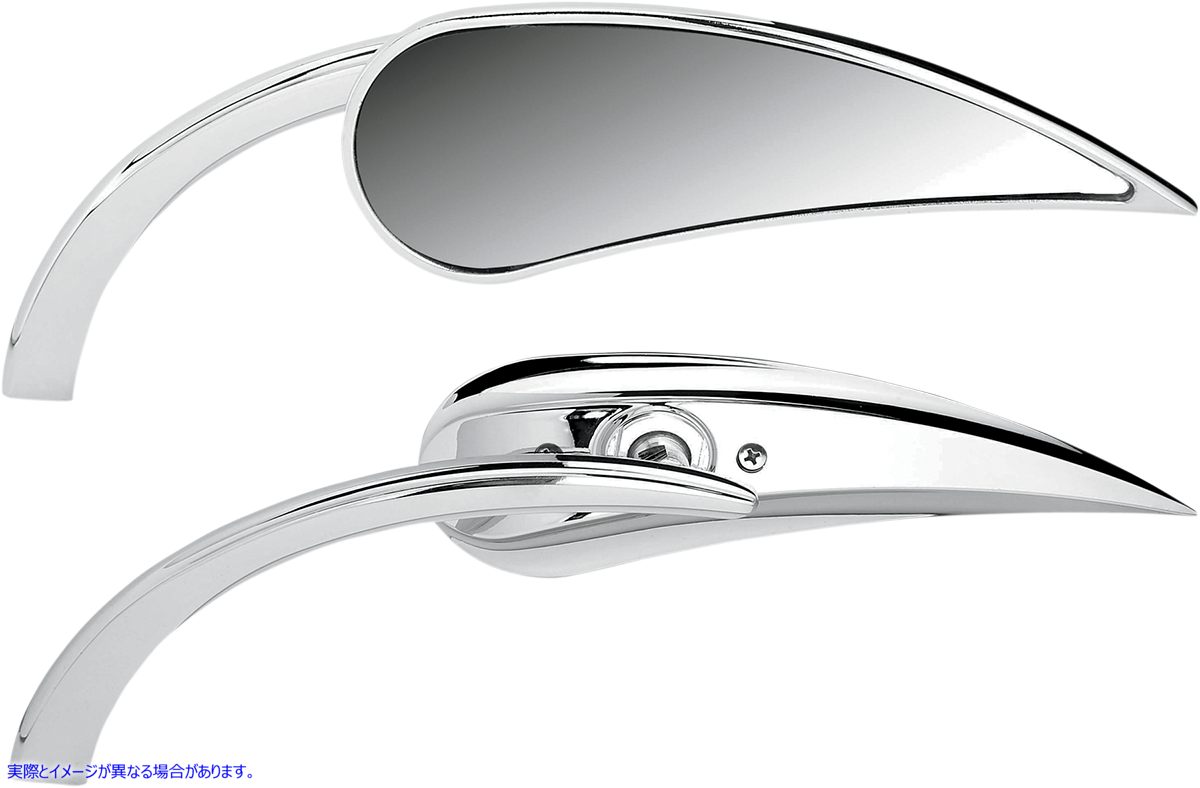 取寄せ ミラー - マイクロ - Rad 2 - サイドビュー - ティアドロップ - クローム - 左 アレンネス Mirror - Micro - Rad 2 - Side View - Teardrop - Chrome - Left 13-410 06400497