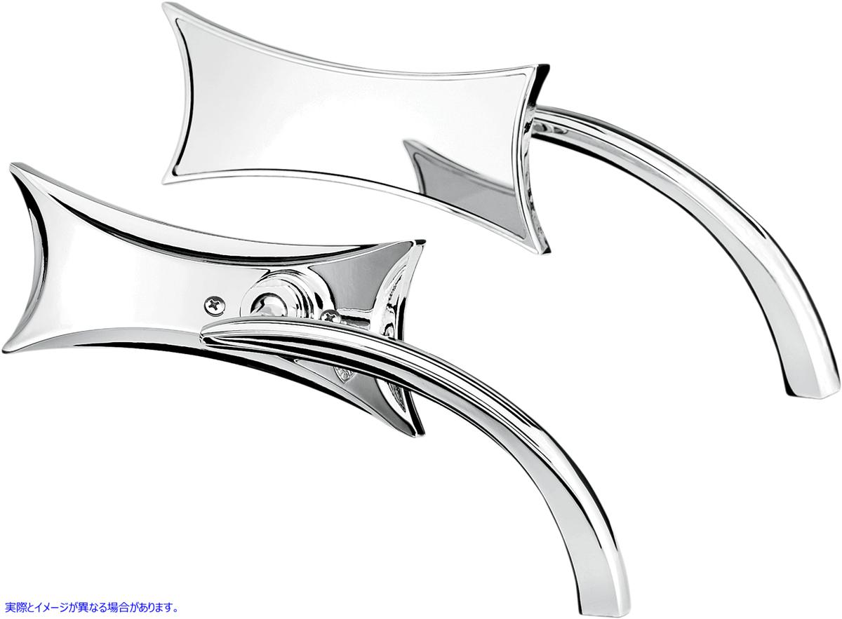 取寄せ ミラー - マイクロ - 4点式 - 側面図 - 長方形 - クローム - 左 アレンネス Mirror - Micro - Four-Point - Side View - Rectangle - Chrome - Left 13-416 06400501