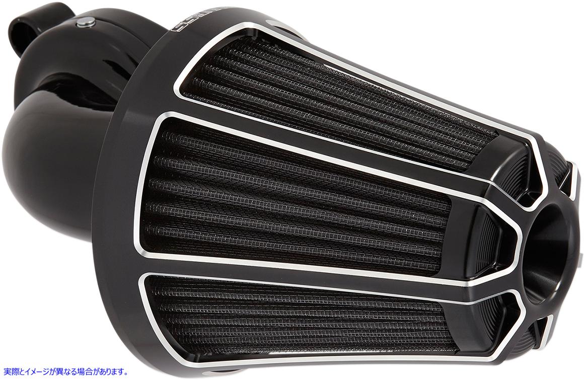 取寄せ カバー付きのモンスターサッカーエアクリーナーキット - ベベル アレンネス Monster Sucker? Air Cleaner Kit - Black 81-036 10102096
