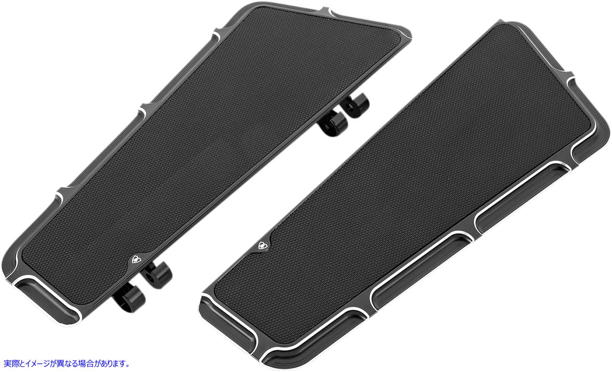 取寄せ 運転席フロアボード - ブラック - ベベル加工 アレンネス Driver Floorboards - Black - Beveled 15-410 16210495