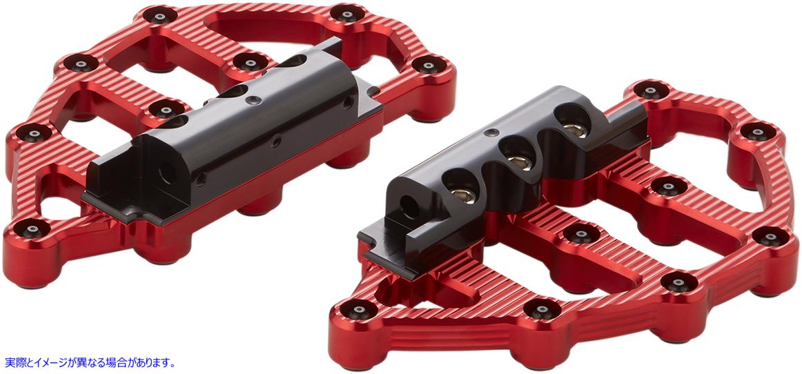 取寄せ MX パッセンジャーフロアボード - レッド アレンネス MX Passenger Floorboards - Red 06-898 16210949