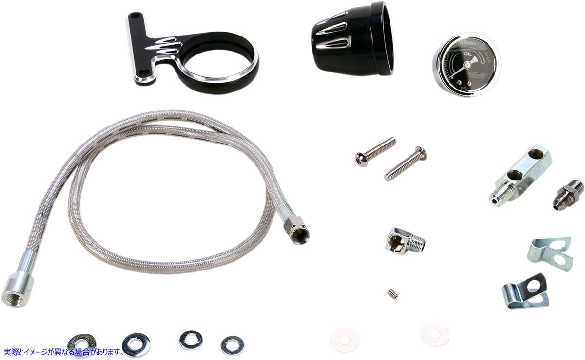 取寄せ 油圧ゲージキット - ディープカット - ブラック アレンネス Oil Pressure Gauge Kit - Deep Cut - Black 15-667 22120371