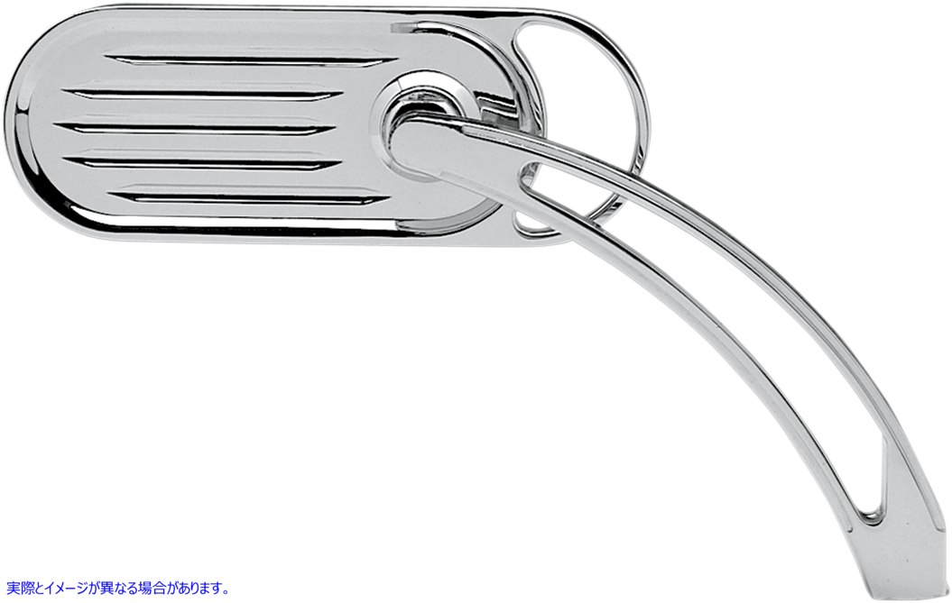 取寄せ ミラー - サイドビュー - 溝付きスリングショット - オーバル - クローム アレンネス Mirror - Side View - Grooved Slingshot - Oval - Chrome 13-040 DS302033