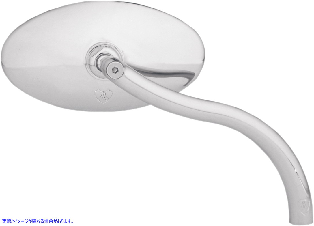 取寄せ ミラー - ソフトベンド - サイドビュー - スムース - キャットアイ - クローム - 左/右 アレンネス Mirror - Softbend - Side View - Smooth - Cat Eye - Chrome - Left/Right 13-046 DS302090