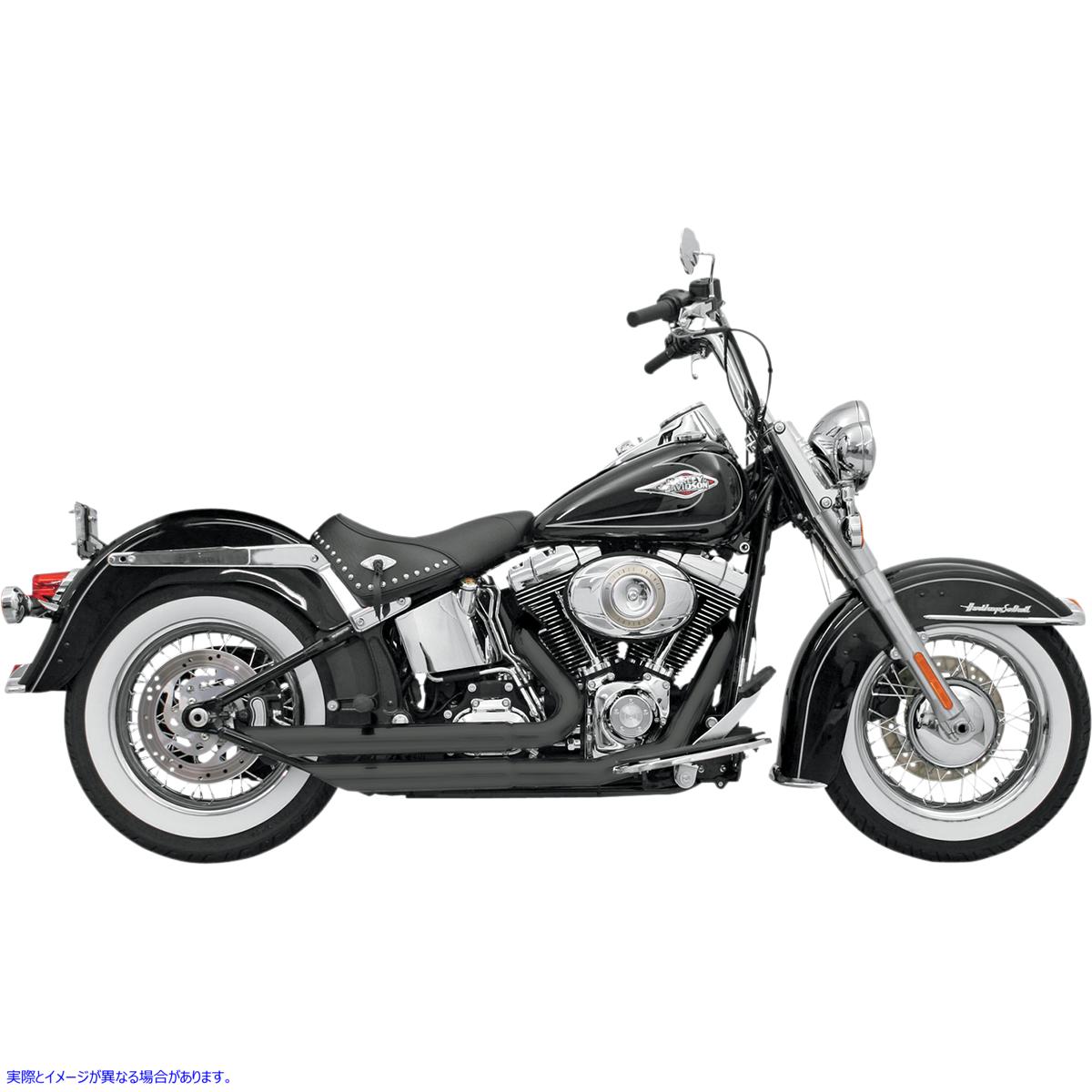 取寄せ Fireflightシリーズエキゾーストシステム バッサーニエキゾースト FireFlight Exhaust - Black - Softail 12123B 18001157