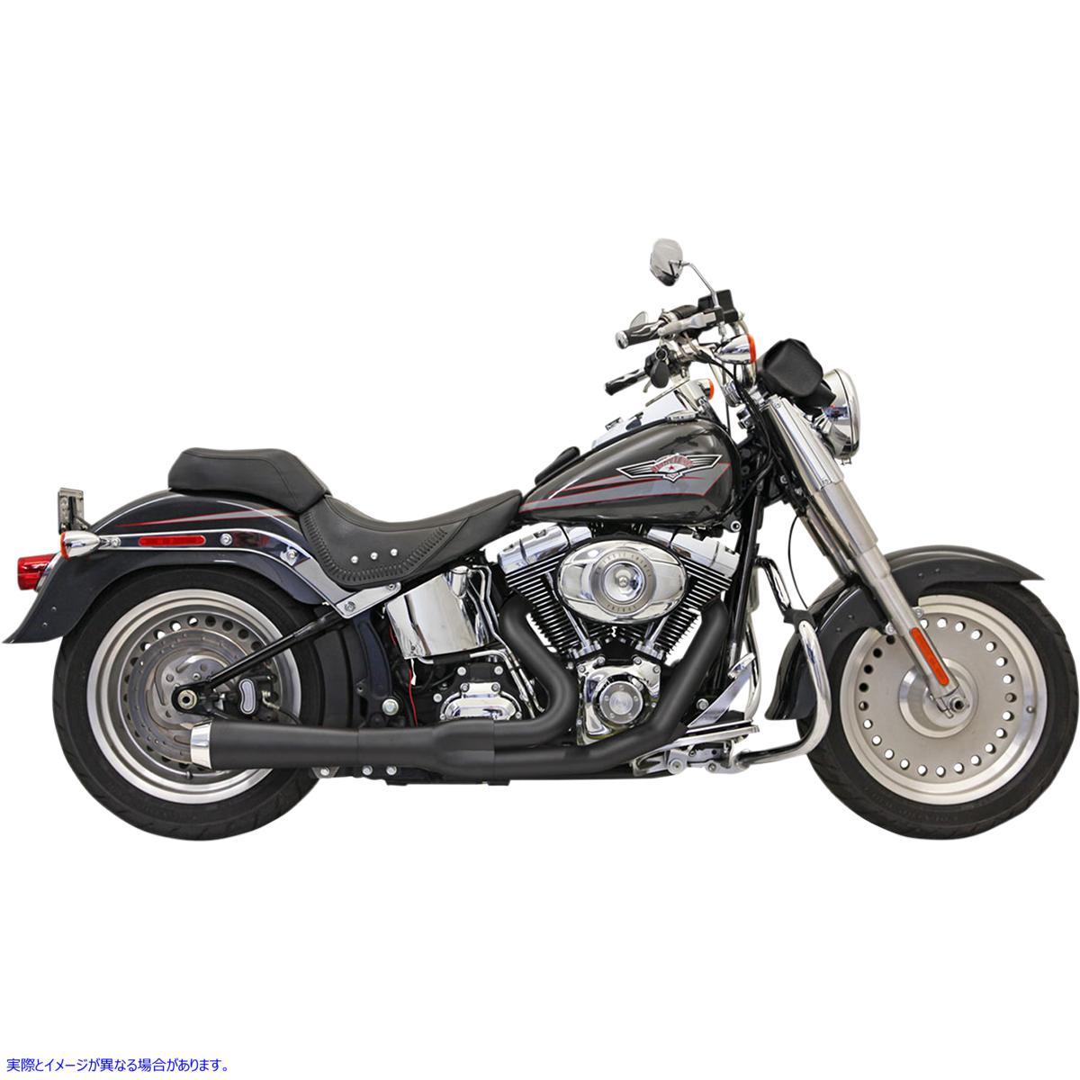 取寄せ Road Rage 2：1エキゾーストシステム バッサーニエキゾースト 2:1 Exhaust - Black - Short - Softail 12122J 18001300