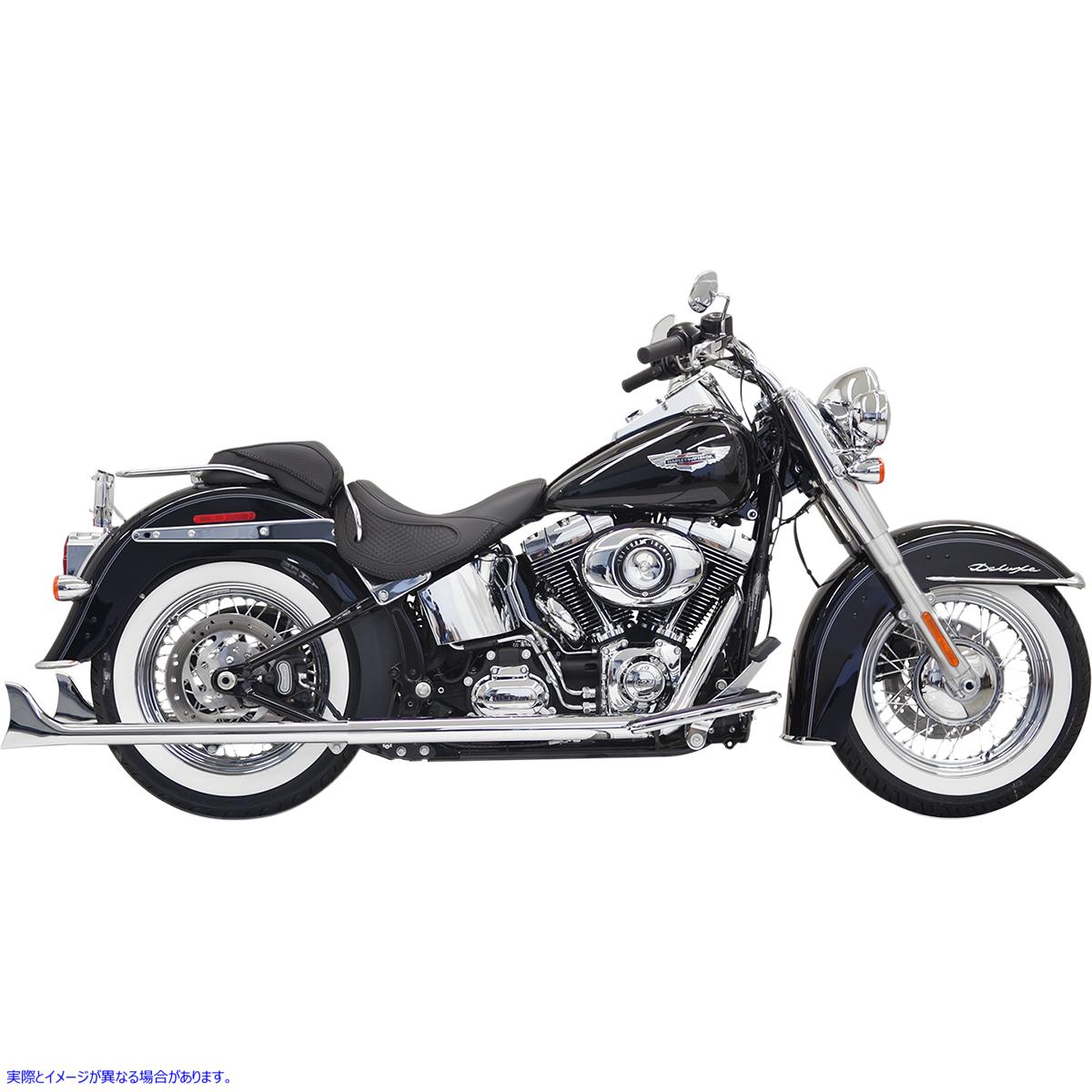 取寄せ フィッシュテール真のデュアルエキゾーストシステム バッサーニエキゾースト Fishtail Exhaust - 33 - Softail 1S26E-33 18001670