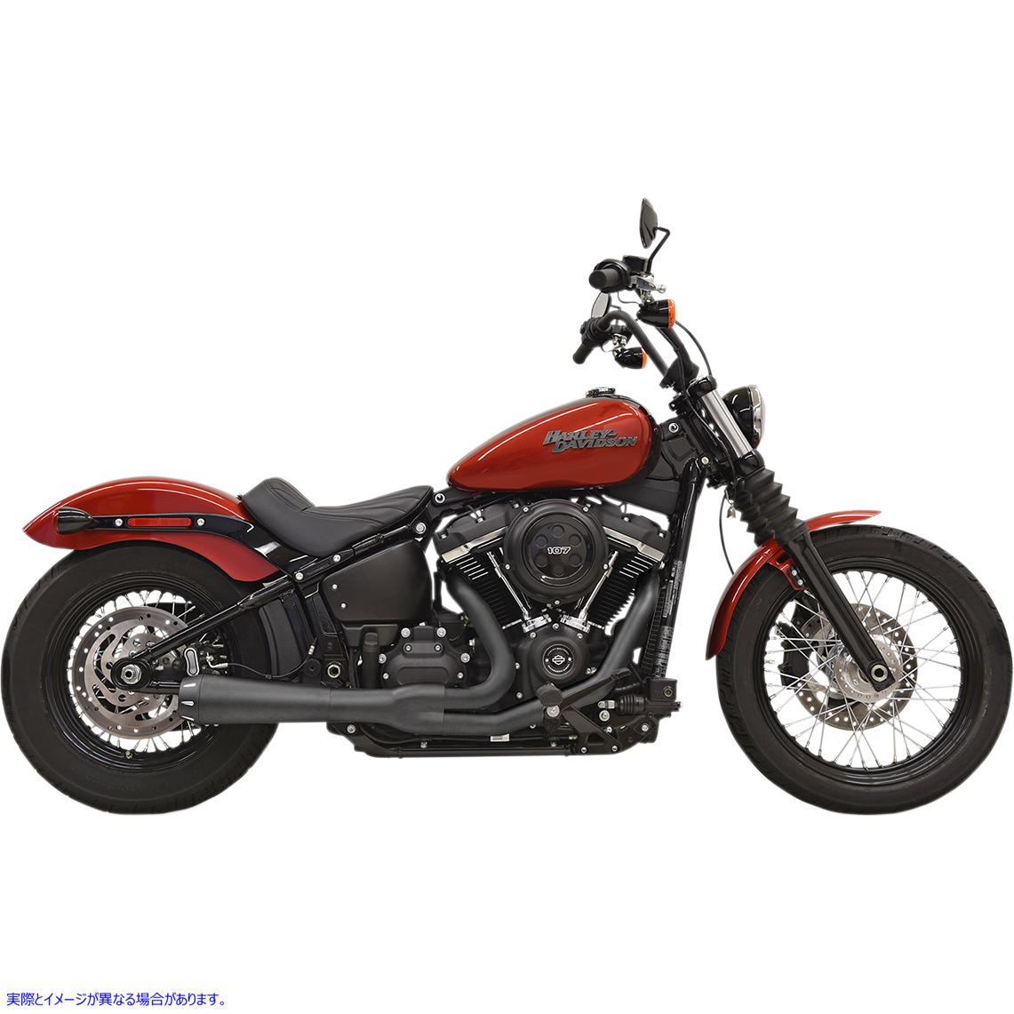 取寄せ Road Rage 2：1 Softailエキゾースト バッサーニエキゾースト 2:1 Exhaust - Black 1S72RB 18002245