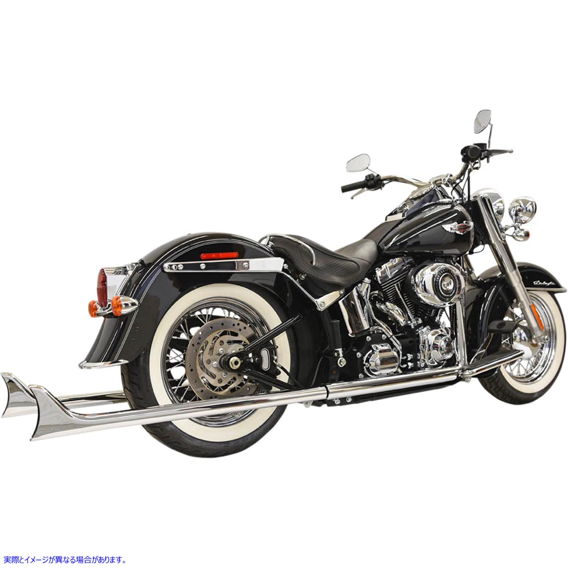 取寄せ フィッシュテール真のデュアルエキゾーストシステム バッサーニエキゾースト Fishtail Exhaust - 39 - Softail 1S26E-39 18002333