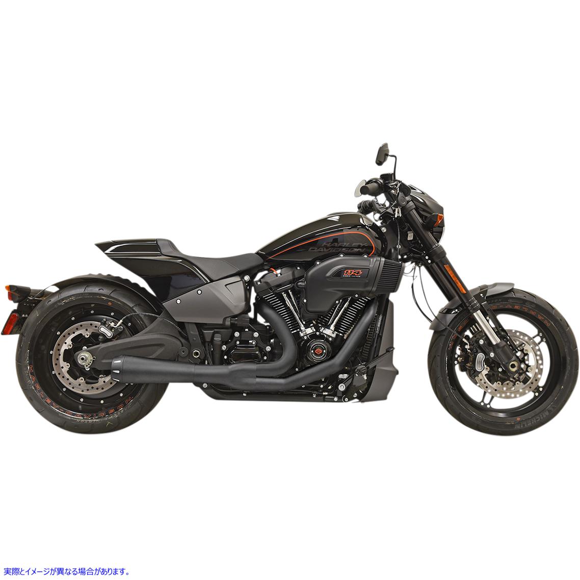 取寄せ Road Rage 2：1 Softailエキゾースト バッサーニエキゾースト 2:1 Exhaust - Black 1S94RB 18002358