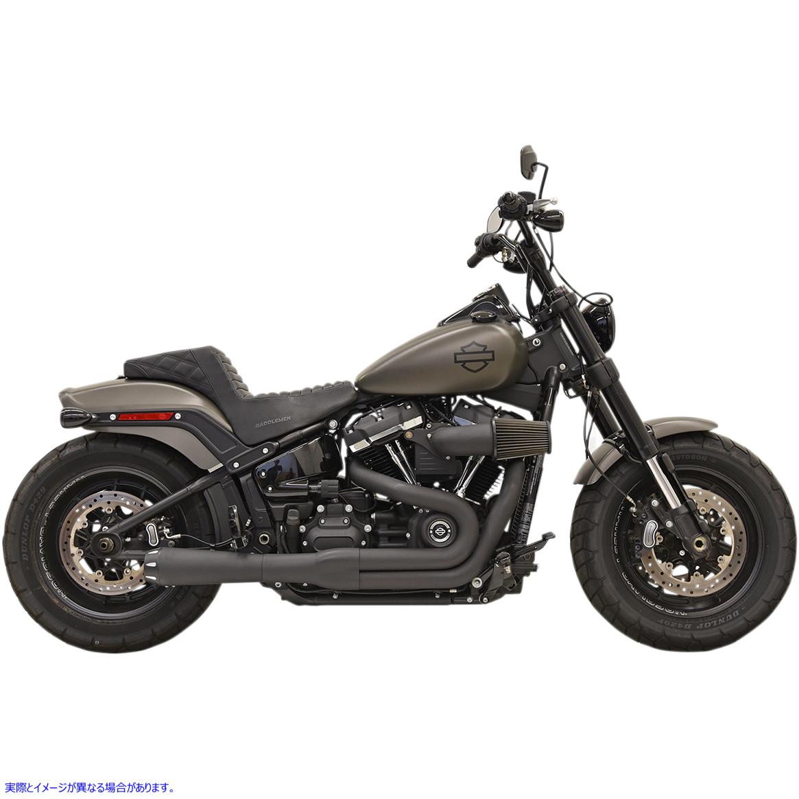 取寄せ Road Rage 2：1 Softailエキゾースト バッサーニエキゾースト 2:1 Exhaust - Black 1S92RB 18002361