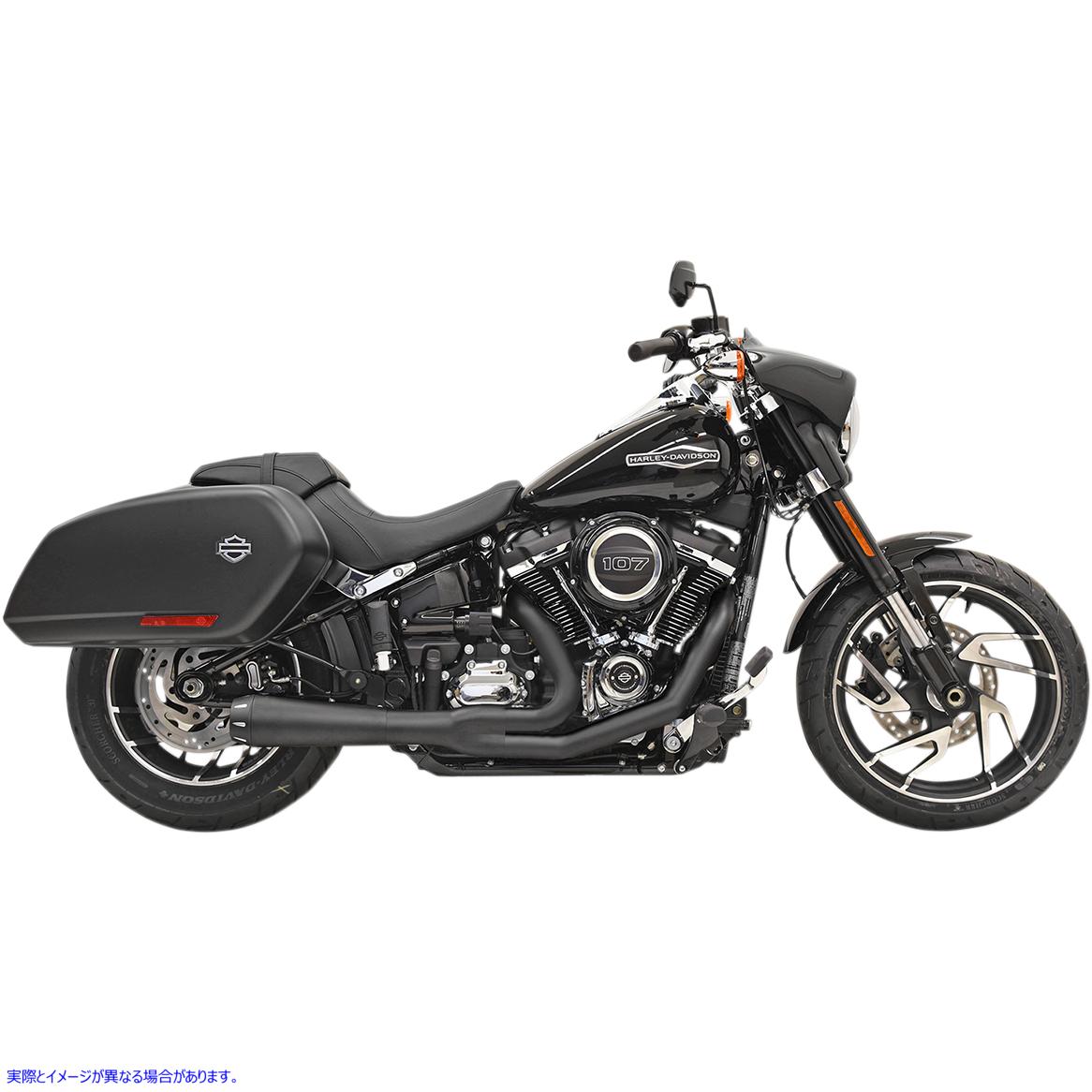 取寄せ Road Rage 2：1 Softailエキゾースト バッサーニエキゾースト 2:1 Exhaust - Black 1S81RB 18002364