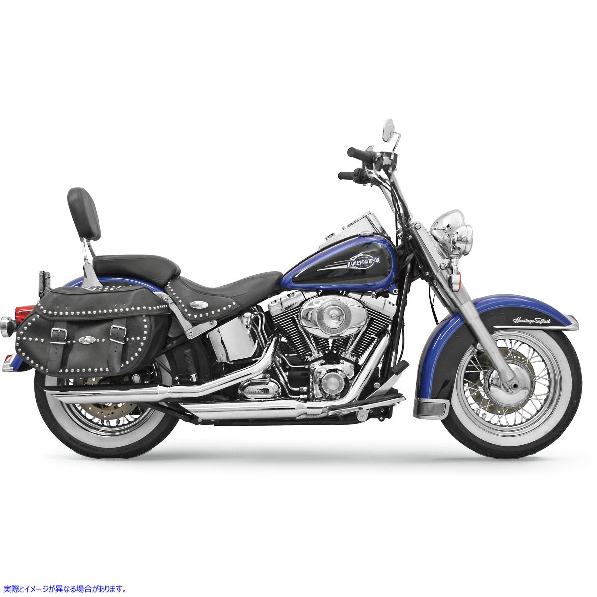 取寄せ 3インチマフラー - クローム - スラッシュカット - ソフテイル 07-17 バッサーニエキゾースト 3 Mufflers - Chrome - Slash-Cut - Softail '07-'17 12117B 18010434