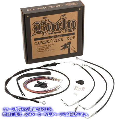 取寄せ エイプハンガーハンドルバー用 ブラックビニールハンドルバーケーブル/ラインキット - 13インチ - ABS バーリーブランド Complete Black Vinyl Handlebar Cable/Line Kit for Ape Hanger Handlebars - 13 - B30-1234 06620540