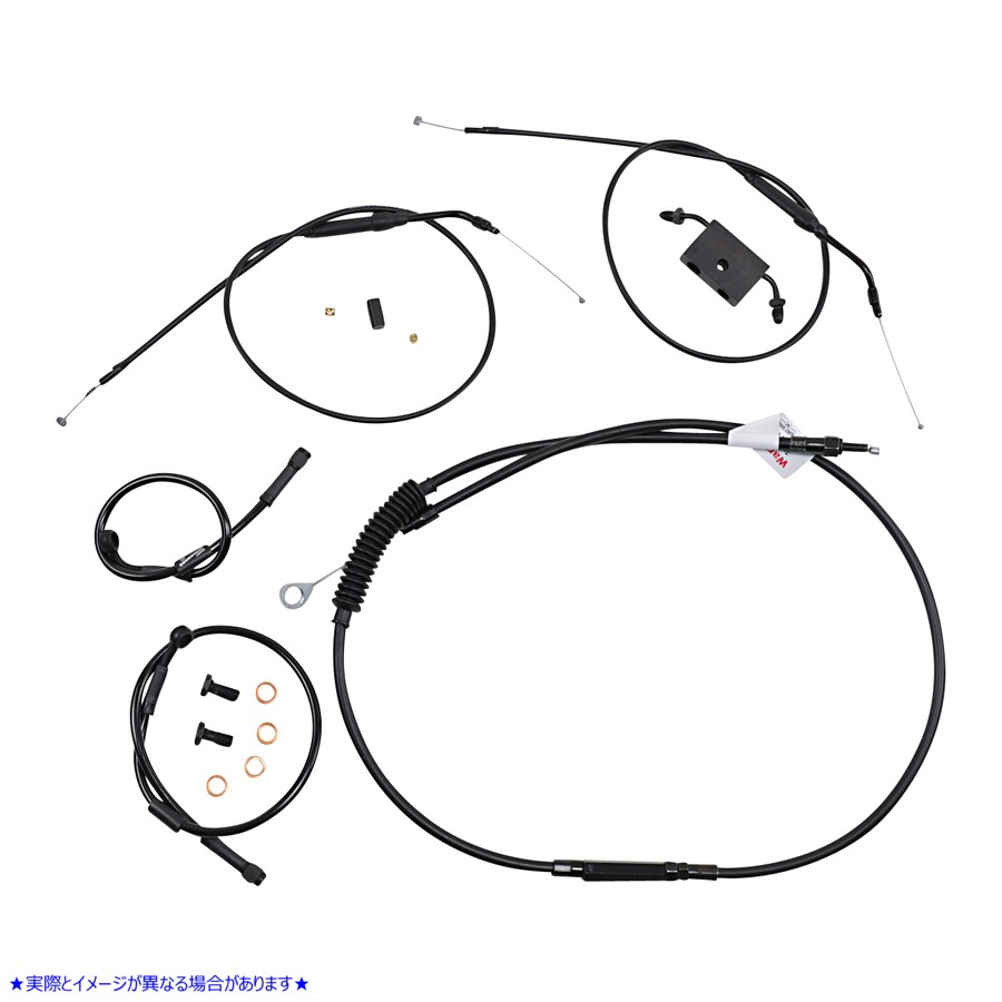 取寄せ ABS付きスポーツスター用延長ハンドルバーケーブルとブレーキラインキット - トラッカー/スクランブラーハンドルバー バーリーブランド Extended Handlebar Cable and Brake Line Kit for Sportsters with AB B30-1271 06620590