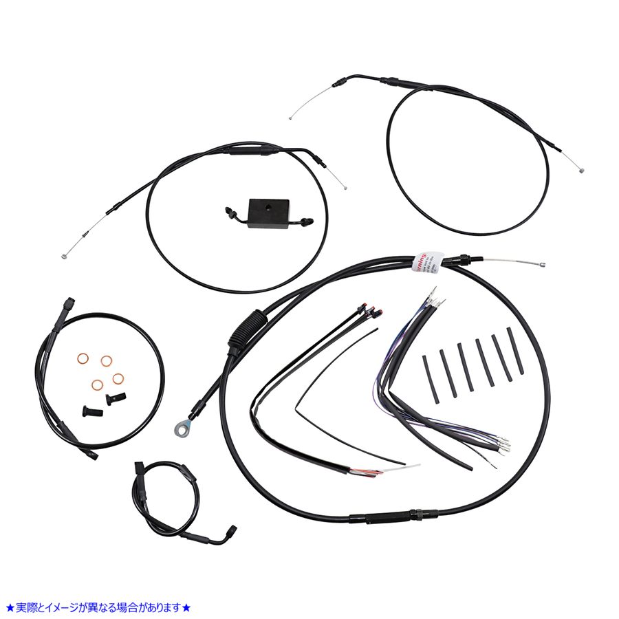 取寄せ ABS付きスポーツスター用延長ハンドルバーケーブルとブレーキラインキット - 14インチTバーハンドルバー バーリーブランド Extended Handlebar Cable and Brake Line Kit for Sportsters with ABS - 14 T-Ba B30-1267 06620592