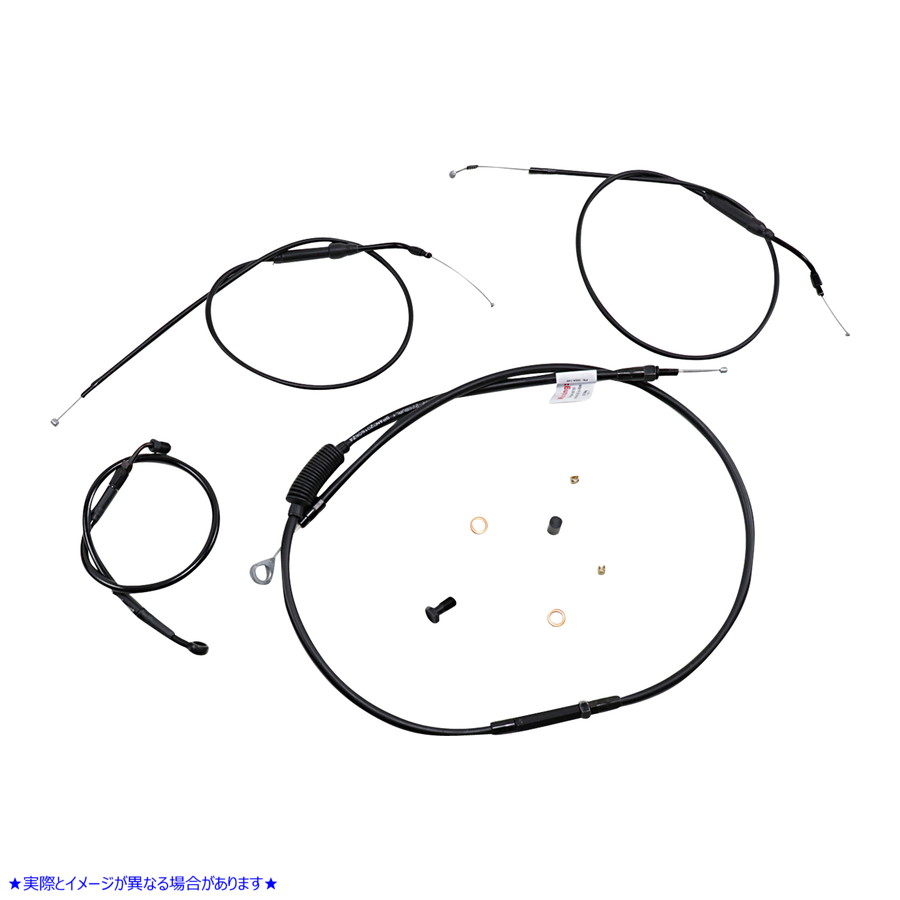 取寄せ ABS付きスポーツスター用延長ハンドルバーケーブルとブレーキラインキット - トラッカー/スクランブラーハンドルバー バーリーブランド Extended Handlebar Cable and Brake Line Kit for Sportsters with AB B30-1272 06620593