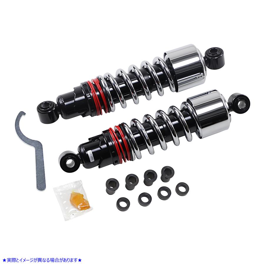 取寄せ スラマープラスショック - クローム - FXD バーリーブランド Slammer Plus Shocks - Chrome - FXD B28-1207 13101971