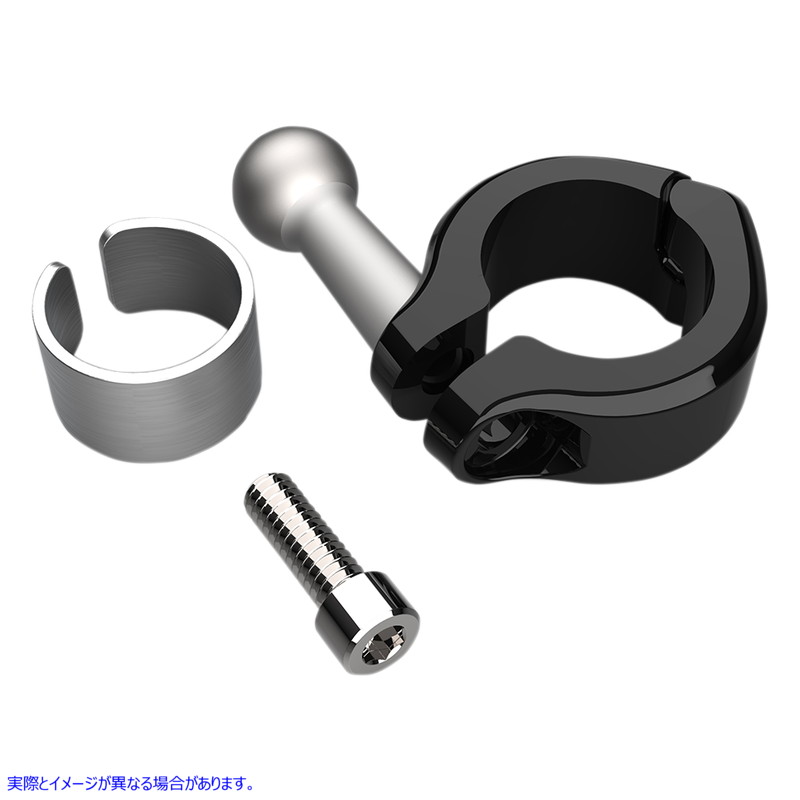 取寄せ ボールマウント - アルミクランプ - 7/8インチ - 1インチハンドルバー - ブラック シロ Ball Mount - Aluminum Clamp - 7/8 - 1 Handlebars - Black 50129 06360161