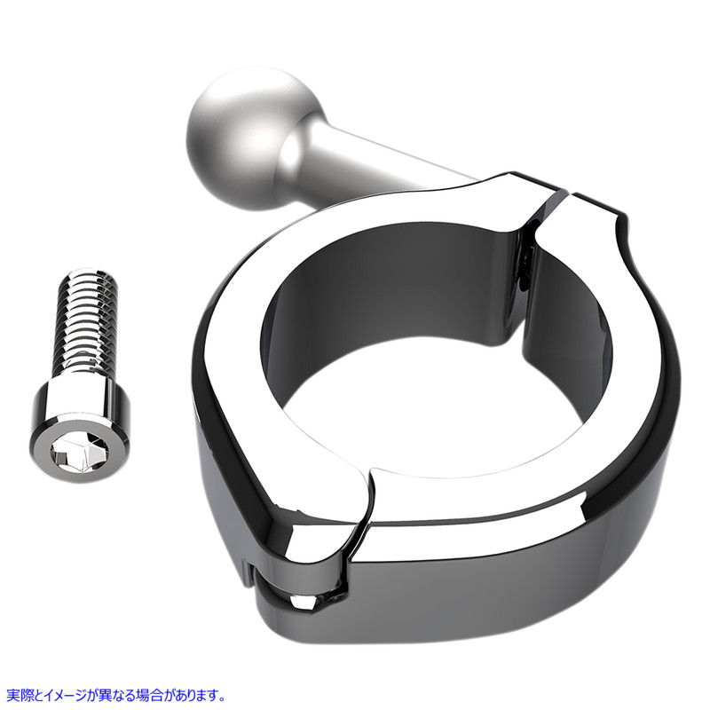 取寄せ ボールマウント - アルミクランプ - 1-1/4インチハンドルバー - クローム シロ Ball Mount - Aluminum Clamp - 1-1/4 Handlebars - Chrome 50130 06360162