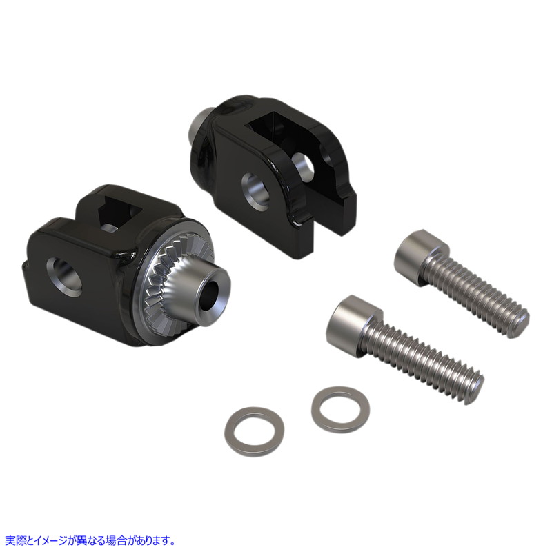 取寄せ フットペグマウント シロ Peg Mount - Black Stainless Steel - Softail 60018 16202058