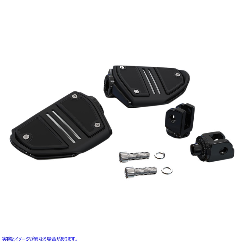 取寄せ ツインレールフットペグ - ブラック - ソフテイル シロ Twin Rail Footpeg - Black - Softail 61427 16202060