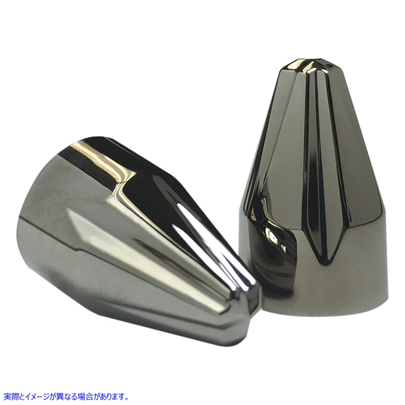 取寄せ キャップ 溝付き 1/4インチ ブラッククローム シロ Caps Fluted1/4 Black Chrome 70017 24040642