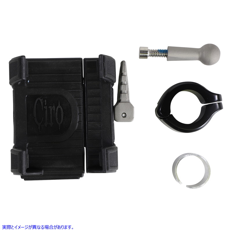 取寄せ スマートフォン/GPSホルダー - 充電器なし - ブラック シロ Smartphone/GPS Holder - without Charger - Black 50313 44020601