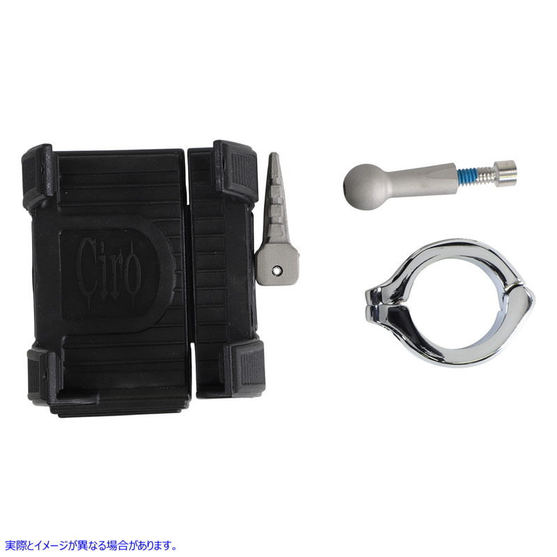 取寄せ スマートフォン/GPSホルダー - 充電器なし - クローム シロ Smartphone/GPS Holder - without Charger - Chrome 50314 44020602