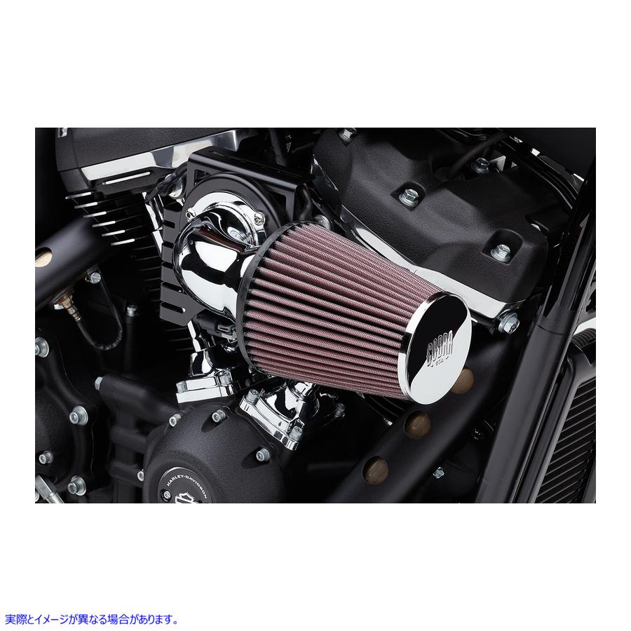 取寄せ コーンエアインテークキット - クローム - スポーツスター コブラ Cone Air Intake Kit - Chrome - Sportster 606-0103-06 10102228