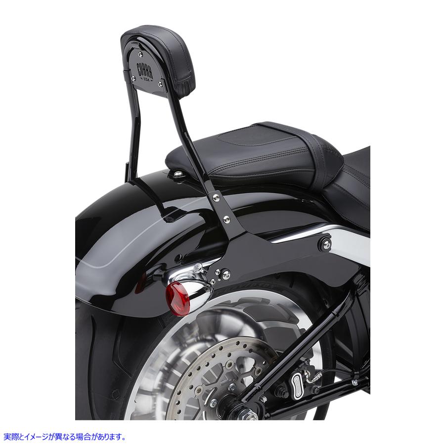 取寄せ 取り外し可能なバックレストキット コブラ Backrest Kit - 14 - Black - Softail 602-2007B 15010608
