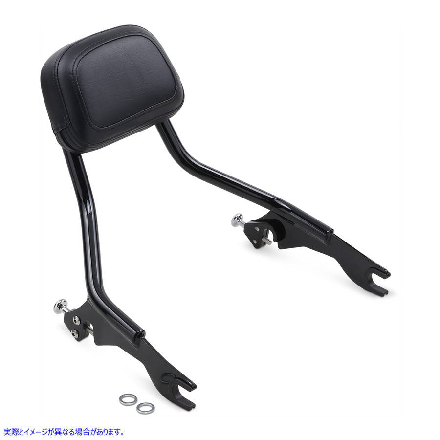取寄せ 取り外し可能なバックレスト - ブラック - ショート - FLH/FLT コブラ Detachable Backrest - Black - Short - FLH/FLT 602-2200B 15010634