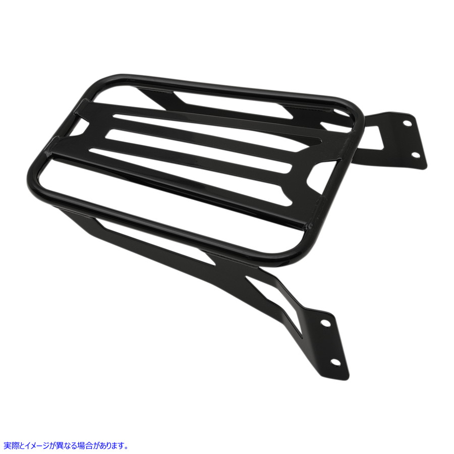 取寄せ シシーバー ラゲッジラック - ブラック - チューブラー コブラ Sissy Bar Luggage Rack - Black - Tubular 602-3501B 15100311