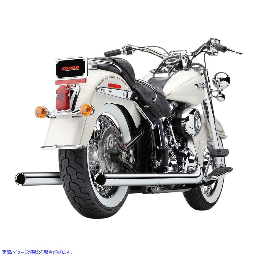 取寄せ 悪いhombreデュアルエキゾーストシステム コブラ True Dual Exhaust - Billet Tip - '07-'11 Softail 6985 18001749