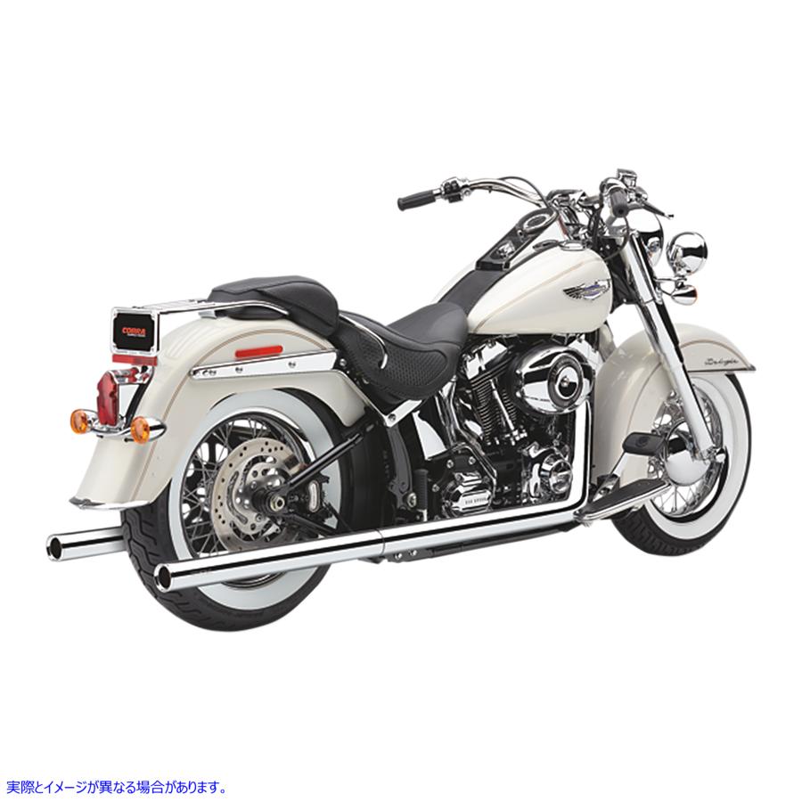 取寄せ 悪いhombreデュアルエキゾーストシステム コブラ True Dual Exhaust - Billet Tip - '97-'06 Softail 6984 18001753