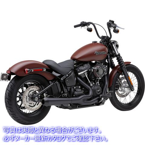 取寄せ El Diablo 2：1エキゾーストシステム コブラ El Diablo Exhaust - Black - '18-'19 FLHC/FLSB 6479B 18002295