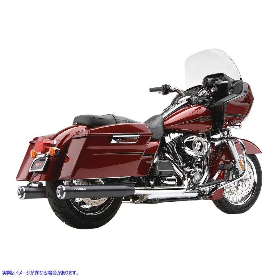 取寄せ RPT 3 スリップオンマフラー コブラ RPT 3 Mufflers - Black - '95-'16 Bagger 6070RB 18011022