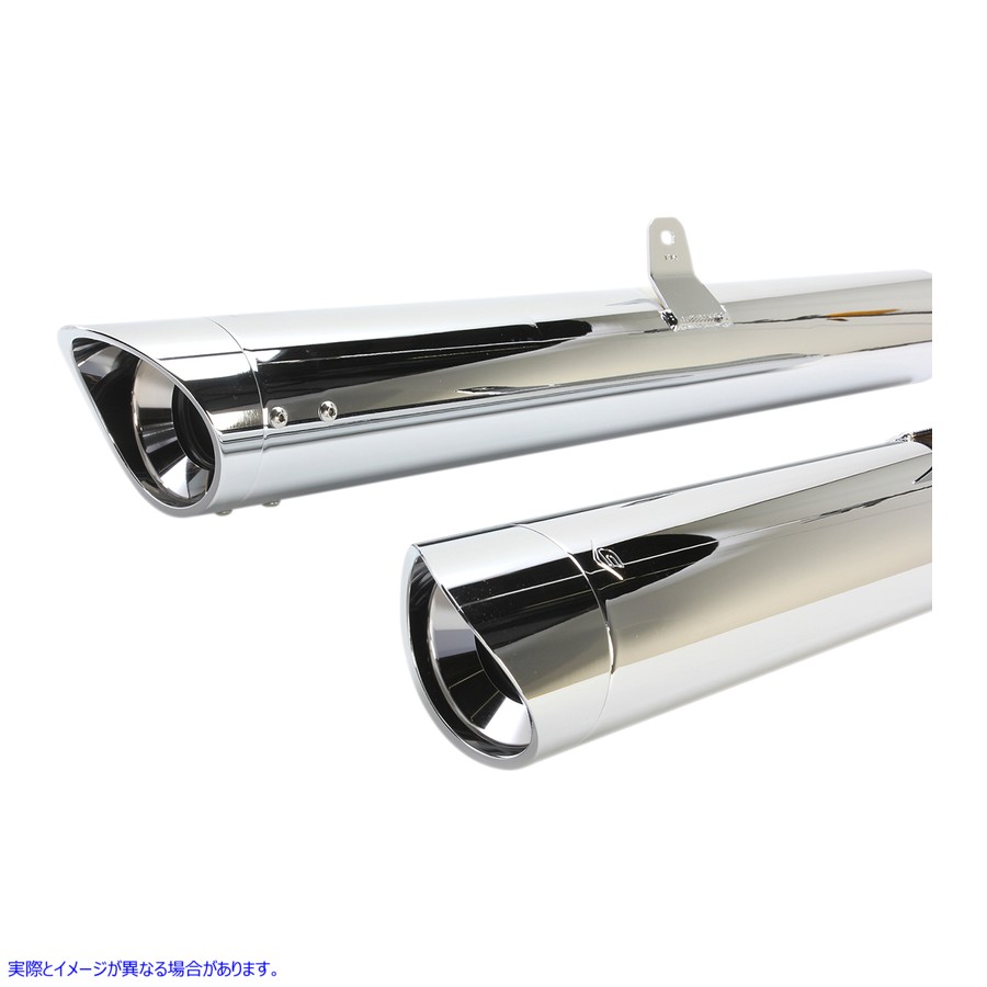 取寄せ 4 スリップオンマフラー コブラ Scalloped Mufflers - Long - GL1800/F6B 1216 18112535