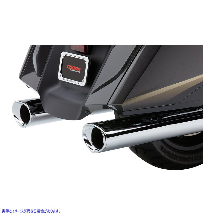 取寄せ Tri-Floスリップオンマフラー コブラ Chrome Tri Flow Mufflers 1218 18113370