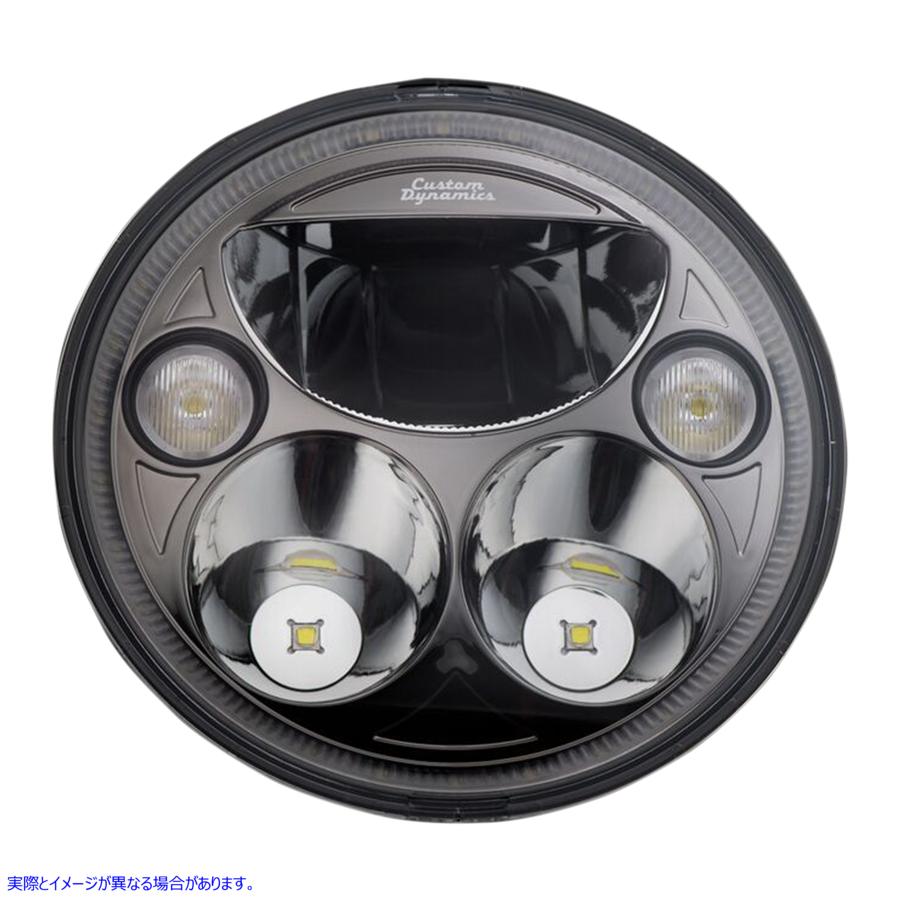 取寄せ 7 TrubeamRヘッドランプ カスタムダイナミクス 7 TruBEAMR Headlamp - Black - Chief CDTB-7-I-B 20011572
