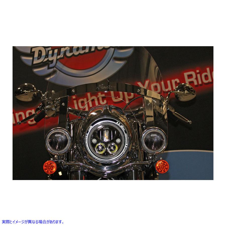取寄せ 7 TrubeamRヘッドランプ カスタムダイナミクス 7 TruBEAMR Headlamp - Black - Chieftain CDTB-7-IF-B 20011574