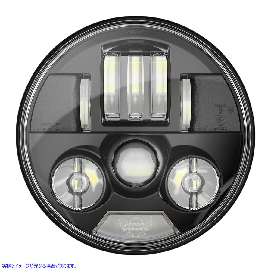 取寄せ 7 ProbeamRLEDヘッドランプ カスタムダイナミクス 7 ProbeamR LED Headlamp - Indian - Black PB-7-IND-B 20011826