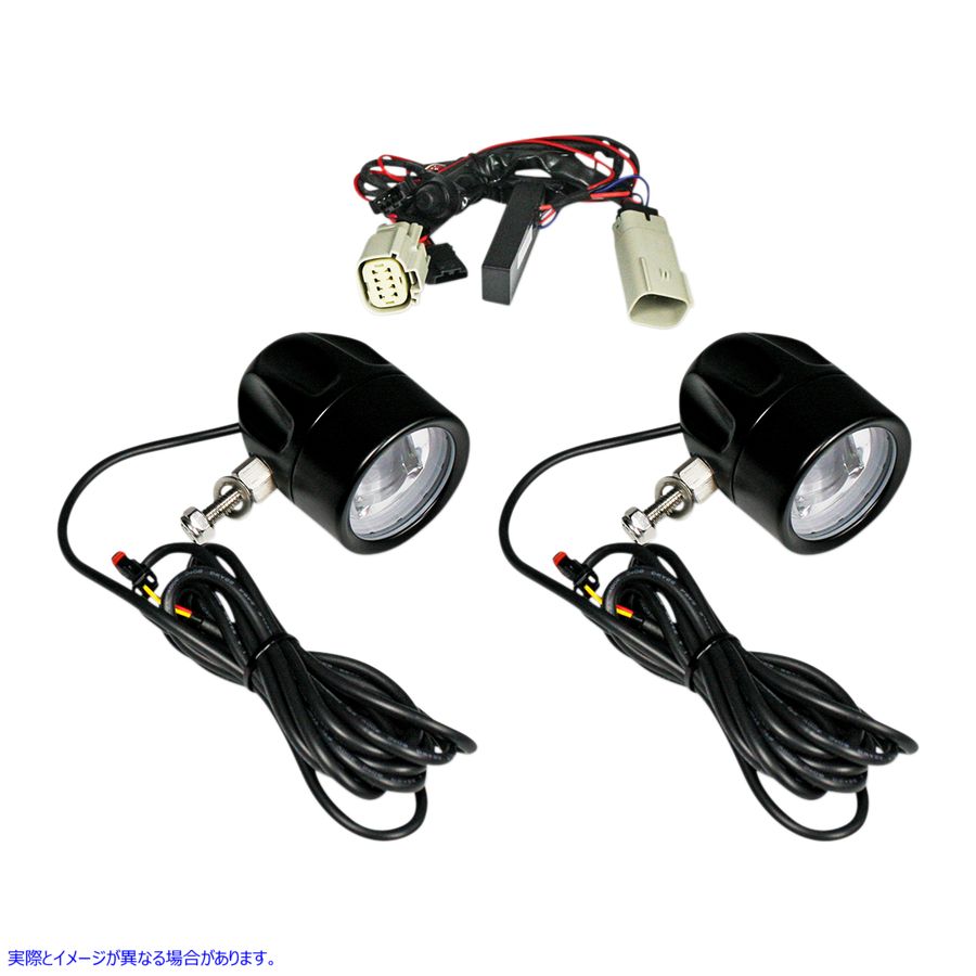 取寄せ LEDフォグランプ - トライク - ブラック カスタムダイナミクス Fog Light - Black - Clear Lens PB-FOG-TKE-B 20012203