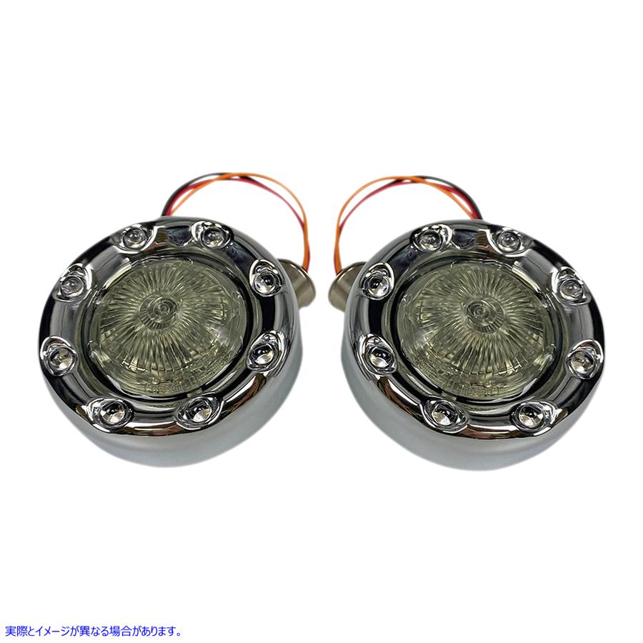 取寄せ バレットターンシグナル 1157 - クローム - レッドレンズ カスタムダイナミクス Bullet Turn Signal 1157 - Chrome - Red Lens PB-BR-RR-57-CR 20201879