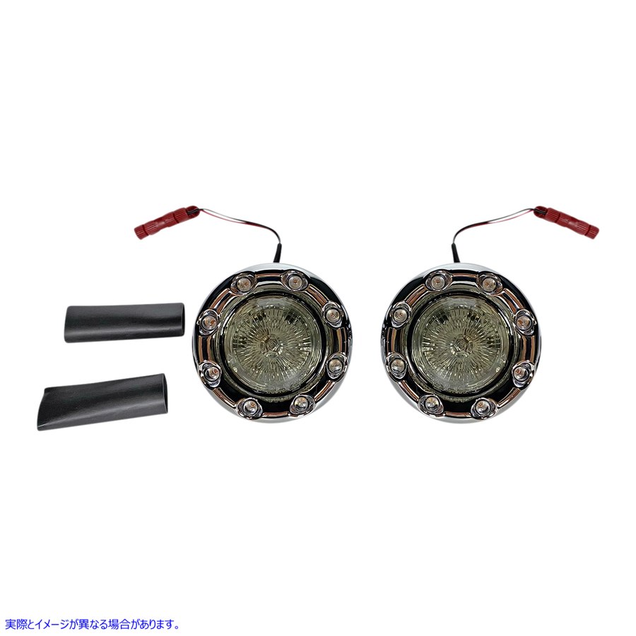 取寄せ ProBEAMR Bullet Ringz LED ターンシグナル - クローム/スモーク カスタムダイナミクス ProBEAMR Bullet Ringz? LED Turn Signals - Chrome/Smoke PB-BR-RR-IND-CS 20201888