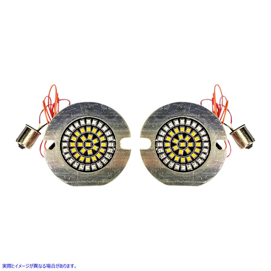 取寄せ フラットリアターンシグナル 1156 - アンバーレンズ カスタムダイナミクス Flat Rear Turn Signal - 1156 - Amber Lens GEN-4-AR2-1156T 20201891