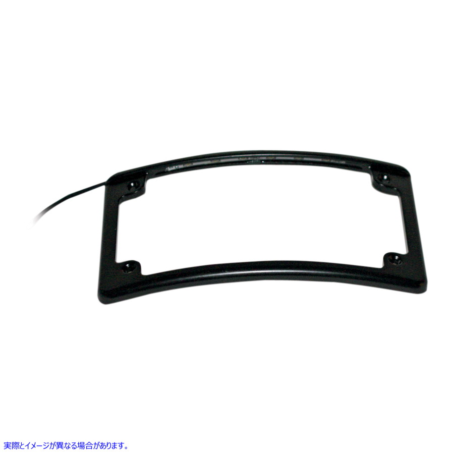 取寄せ LEDナンバープレートフレーム - ブラック カスタムダイナミクス LED License Plate Frame - Black LPF-RAD-B-LP 20300630